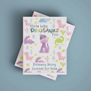 Dinosaurs primary composition notebook journal draw and write story paper