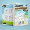 kids coloring book with animal coloring pages