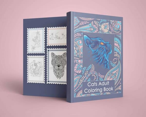 adult coloring book with cats coloring pages