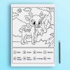 kids coloring book with animal coloring pages