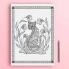 adult coloring book with cats coloring pages