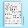 kids coloring book with animal coloring pages