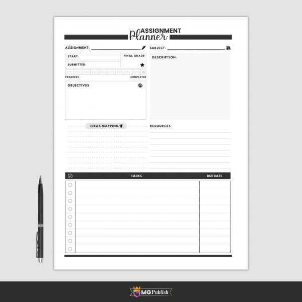 student assignment book planner 2