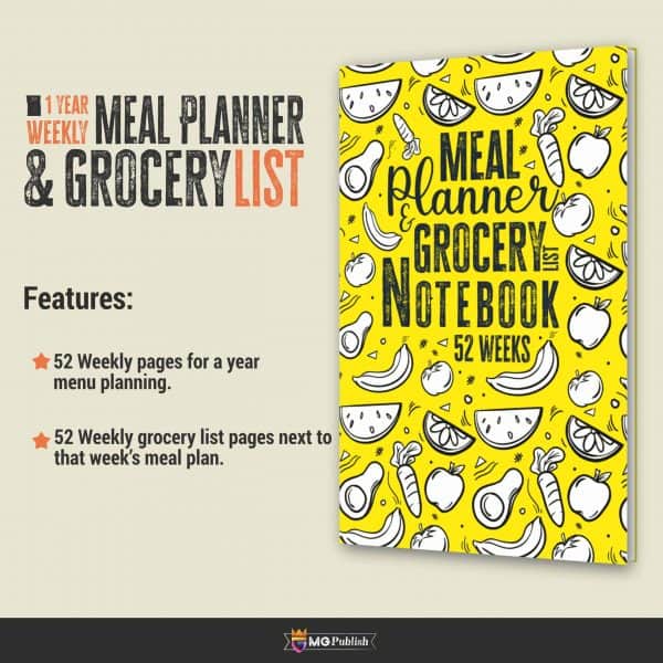 Meal Planner and Grocery List Notebook