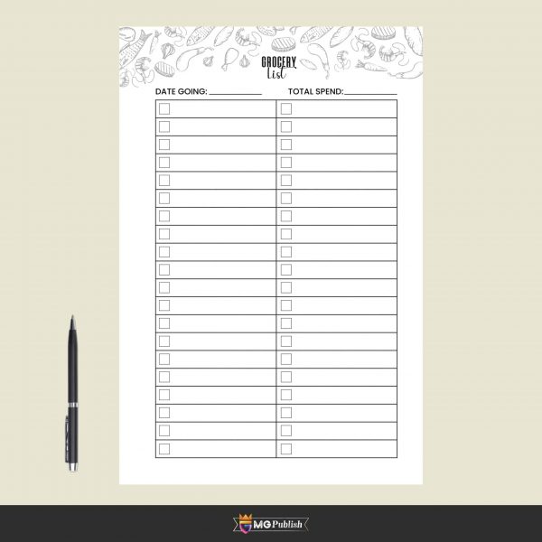 Meal Planner and Grocery List Notebook