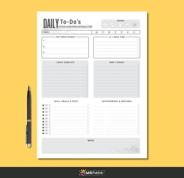 Daily To Do List Notebook Planner 3