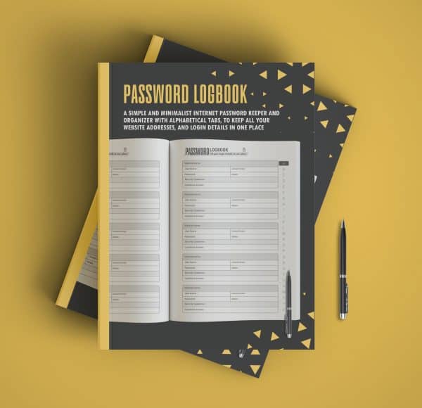 Internet address and Password Logbook