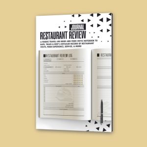 Restaurant Review Journal, ideal food journal for documenting restaurant experiences