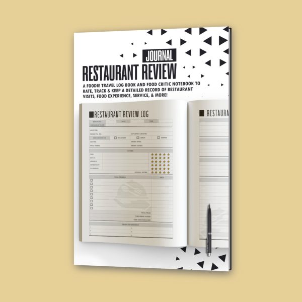 Restaurant Review Journal, ideal food journal for documenting restaurant experiences