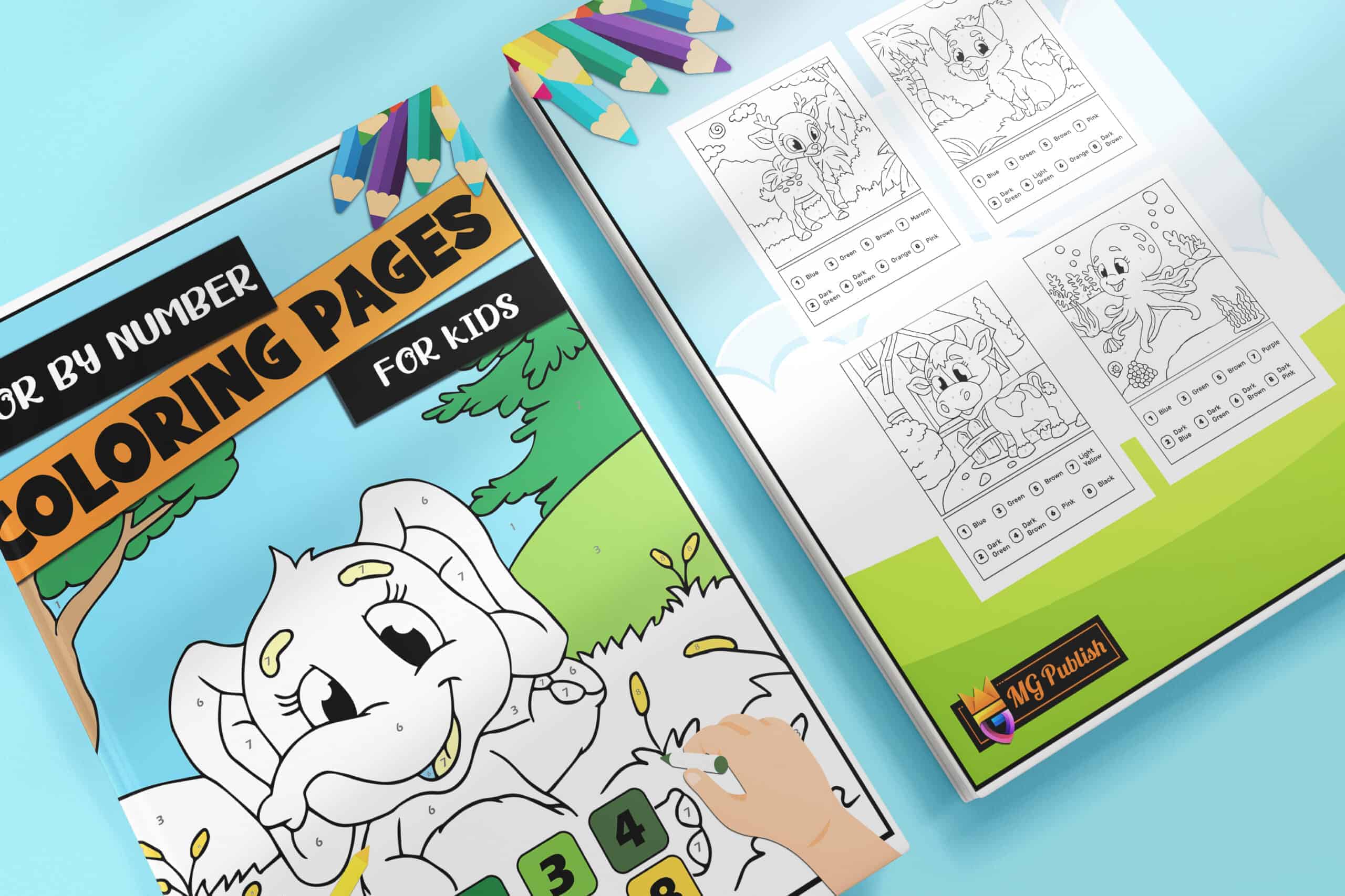 Color By Number Coloring Pages For Kids Mg Publish